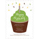 Green Frosting Birthday Cupcake Invitations Image 5 of 6